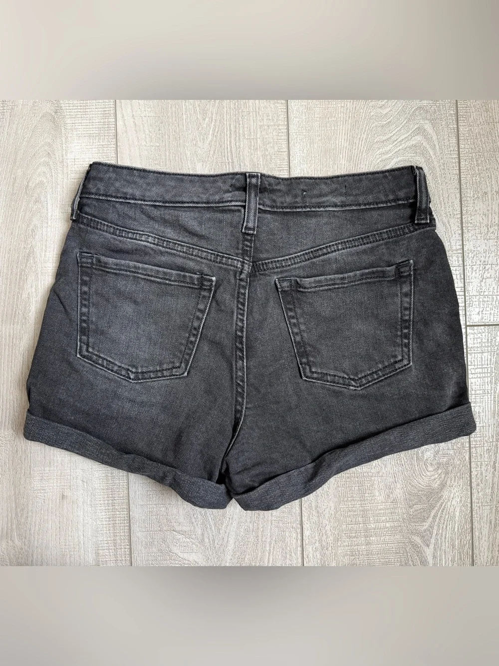 wild fable Black Rolled-Hem Denim Shorts - Picture 2 of 9